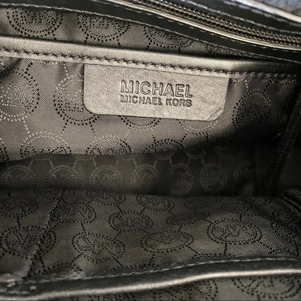 Michael Kors black leather Hamilton bag